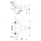 Смеситель Lemark plus Shape LM1703C для душа