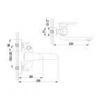 Смеситель Lemark Status LM4414C для ванны с душем