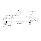 Смеситель Lemark Luna LM4145C на борт ванны