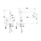 Смеситель Lemark Vintage LM2805B для кухонной мойки