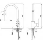 Смеситель Lemark Mars LM3505C для кухни