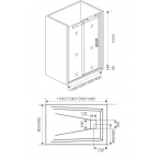 Душевая дверь Good Door Galaxy WTW-120-C-CH