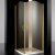 Душевой уголок Sturm Eleganz 90 см gold тонированные