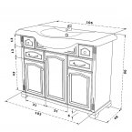 Тумба с раковиной Good Wood Прага 105 слон.кость