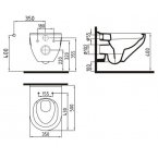 Унитаз Bien Ion IOKA050N2VP1W3000 подвесной, с биде