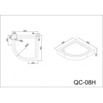 Душевой поддон Black&White QC-08H