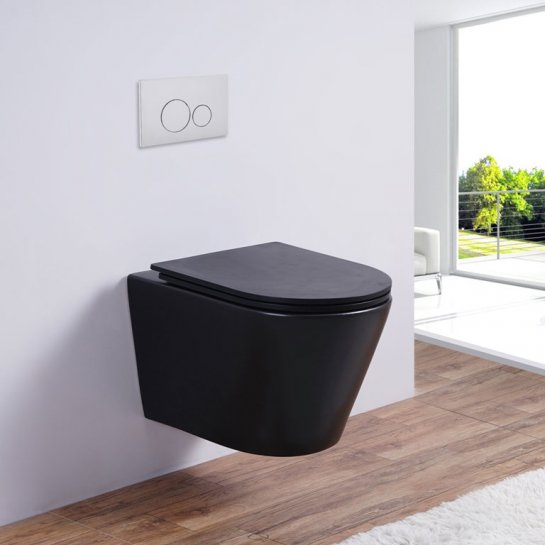 Унитаз Esbano AMAPOLA Matt Black, подвесной