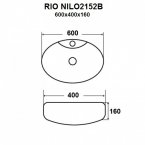 Раковина NILO Rio Nilo2152B