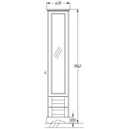 Пенал Opadiris Лучия 40 R/L орех антик