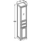 Пенал Opadiris Риспекто 40 R/L белый бронза