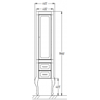 Пенал Opadiris Фреско 37 R/L светлый орех