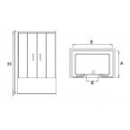 Шторка на ванну RGW SC-61 (180х150) стекло прозрачное