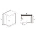 Душевой уголок RGW PA-46 (80х120х185) профиль матовый хром, стекло прозрачное