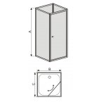 Душевая кабина RGW OLB-206 (80) с белым профилем