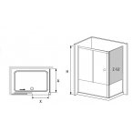 Шторка на ванну RGW SC-82 (160х75х150) стекло прозрачное