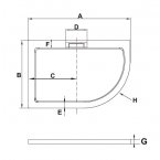 Душевой поддон RGW AWS-41 80х100х3,5 (L)