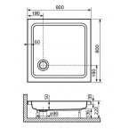 Душевой поддон RGW STYLE KV 80