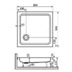 Душевой поддон RGW STYLE KV 90