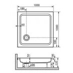 Душевой поддон RGW STYLE KV 100