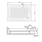 Душевой поддон RGW B/CL-S (80х120х27)