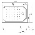 Душевой поддон RGW STYLE PR 80х140х7