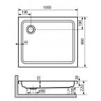 Душевой поддон RGW STYLE PR 90х100х22