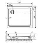 Душевой поддон RGW STYLE PR 90х120х22