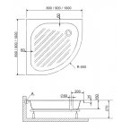 Душевой поддон RGW BP/CL-S (90х90х27)