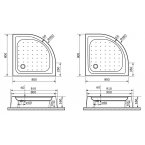 Душевой поддон RGW LUX/TN-P (90х90х16)