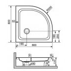 Душевой поддон RGW STYLE PL 80