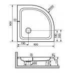Душевой поддон RGW STYLE PL 90