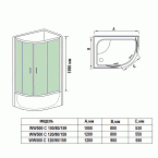 Душевой уголок WeltWasser WW500 С 120/80/159 L/R (б/п)