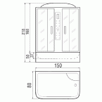 Душевой бокс RIVER DUNAY 150/80 MT 