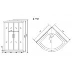 Душевая кабина Timo Lux T-7709