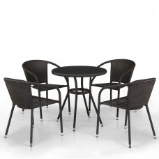 Комплект дачной мебели Афина Мебель T282ANS/Y137C-W53 Brown 4Pcs
