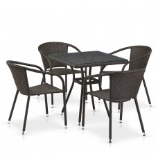 Комплект дачной мебели Афина Мебель T282BNT/Y137C-W53 Brown 4Pcs