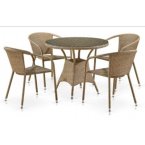 Комплект мебели Афина Мебель T197AT/Y137A-W56  Light Brown 4Pcs