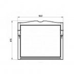 Зеркало АСБ Woodline Верона 105