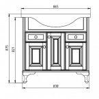 Тумба с раковиной АСБ Woodline Верона 85