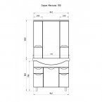 Зеркало-шкаф АСБ Mebel Мессина 100