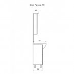 Зеркало-шкаф АСБ Mebel Мессина 100