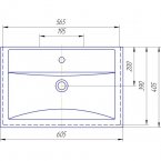 Тумба с раковиной АСБ Mebel Коста 60