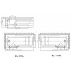 Акриловая ванна Bolu BL-375 PERSONAS 170х76 без гидромассажа L 