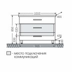 Тумба с раковиной Санта Виктория 100 напольная