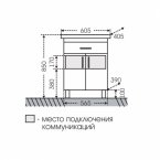 Тумба с раковиной Санта Дублин 60, 1 ящик, напольная