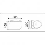 Унитаз CeramaLux 821BB подвесной