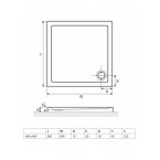 Душевой поддон Excellent Base 80x80 квадратный