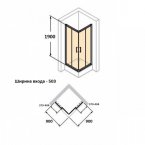 Душевой уголок Huppe Fracture 2.CU0103.069.321, 90х90