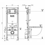 Универсальная рамная инсталляция для подвесного унитаза IDDIS Profix PRO0000i32