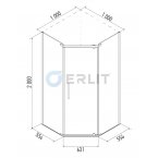 Душевой уголок Erlit ER 10110V-C1